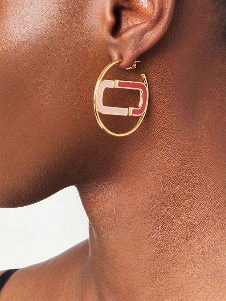 Boucles d'oreilles à boucle Marc Jacobs doré