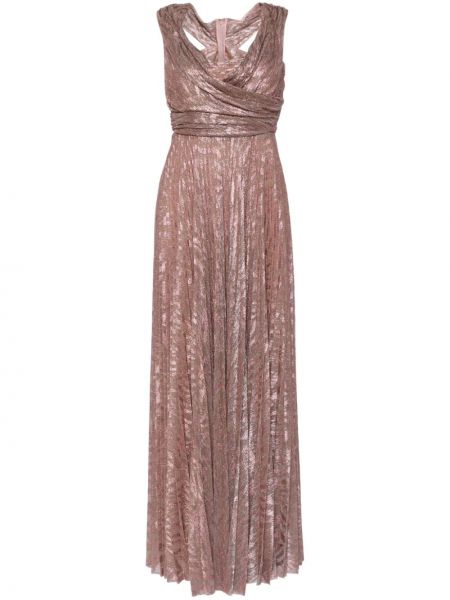Плисирана вечерна рокля Talbot Runhof розово