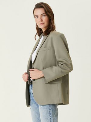 Шерстяной пиджак Anine Bing зеленый