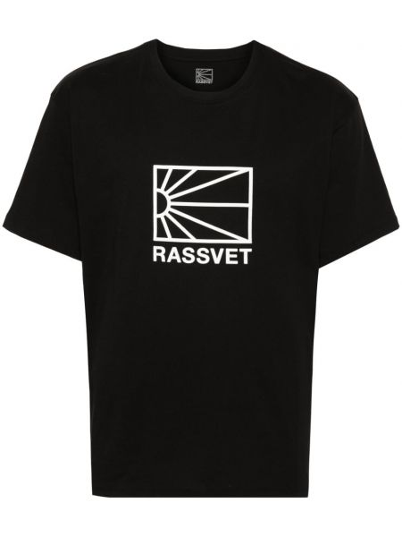 Тениска с принт Rassvet черно