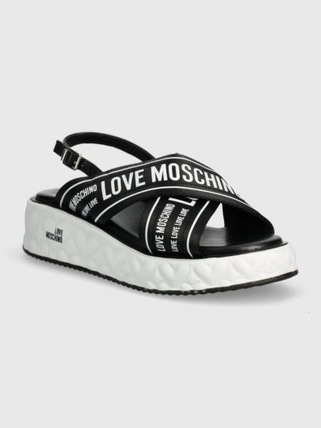 Sandały na platformie Love Moschino czarne