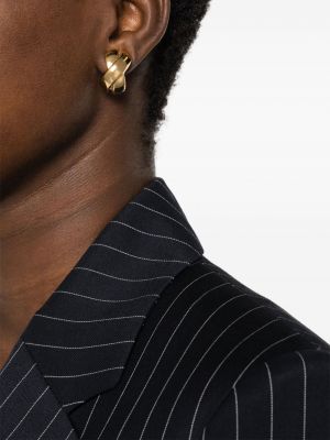 Boucles d'oreilles à imprimé à boucle Christian Dior doré