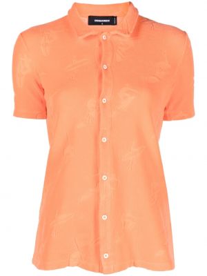 Риза с принт Dsquared2 оранжево
