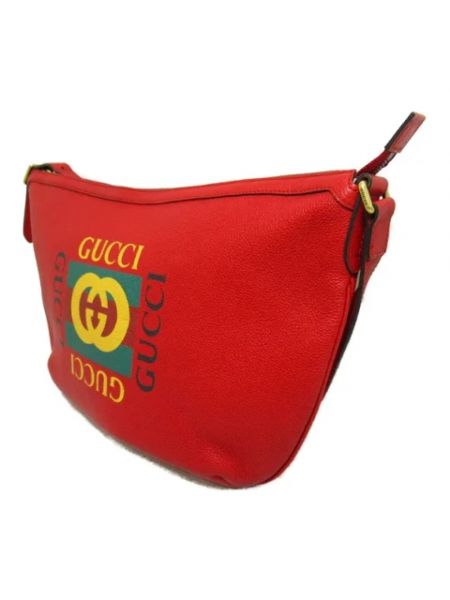 Bolso cruzado de cuero retro Gucci Vintage rojo