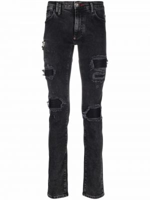 Slank lav midje stretch jeans Philipp Plein grå