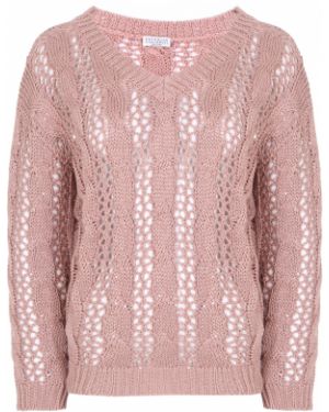 Пуловер Brunello Cucinelli розовый