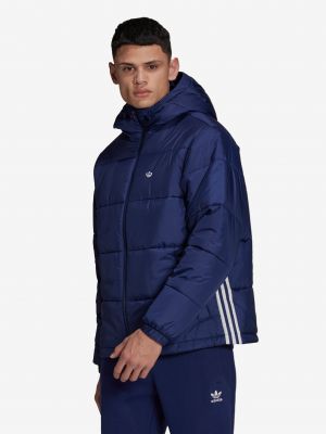 Bunda s kapucí Adidas modrá
