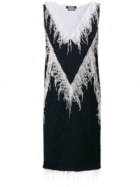 Vlněné midi šaty bez rukávů s výstřihem do v Calvin Klein 205w39nyc - bílá