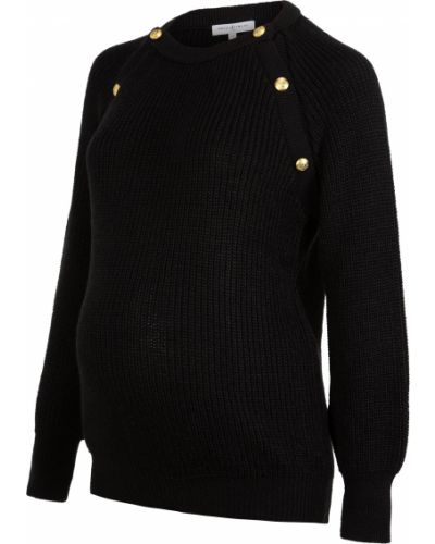 Jednofarebný pletený priliehavý sveter Envie De Fraise - čierna