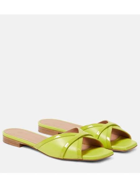 Кожаные сандалии Malone Souliers зеленые