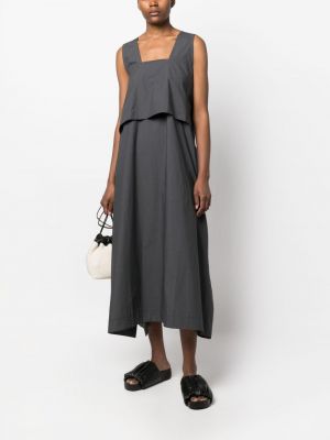 Drapované bavlněné šaty Toogood šedé