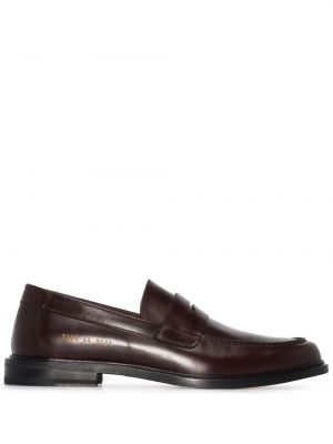 Skinn loafers med rund tå Common Projects brun