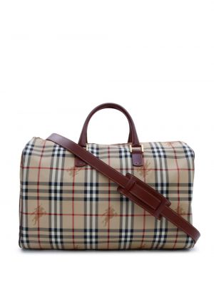Nakupovalna torba s karirastim vzorcem Burberry Pre-owned