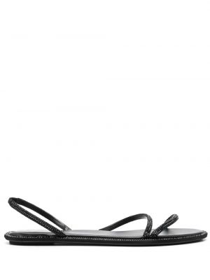 Sandale slingback de cristal Rene Caovilla negru