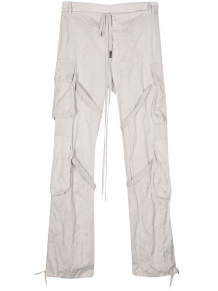 „cargo“ stiliaus kelnės su kišenėmis Ann Demeulemeester pilka