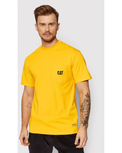 T-shirt Caterpillar giallo