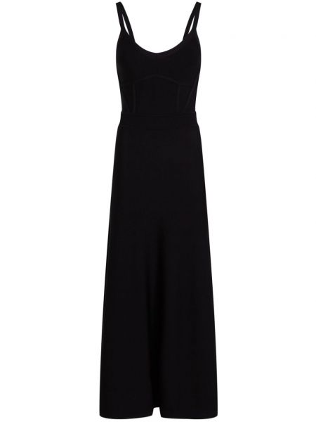 Robe avec ceinture en tricot Karl Lagerfeld noir