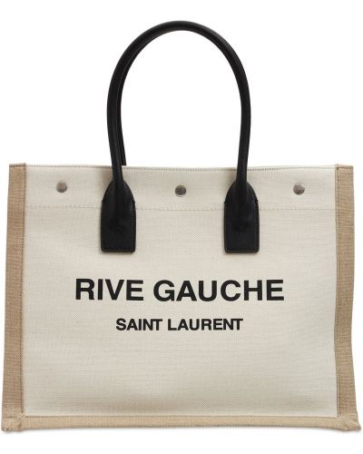 Borsa shopper di lino Saint Laurent