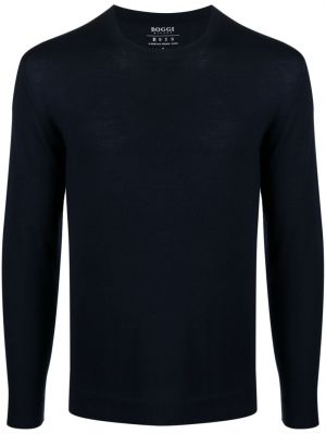 Volneni pulover Boggi Milano modra