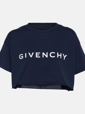 Bavlněné tričko jersey Givenchy modré