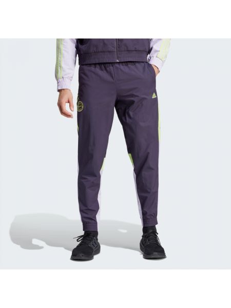 Плетеные брюки Adidas фиолетовые