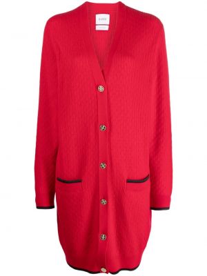Kašmírový kabát s knoflíky Barrie červený