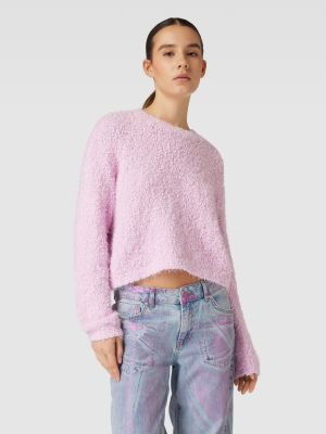 Dzianinowy sweter Noisy May różowy