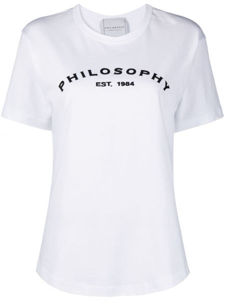 Camiseta con estampado Philosophy Di Lorenzo Serafini blanco