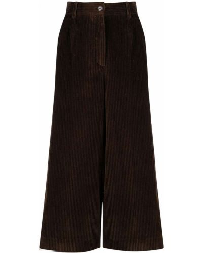 Pantalones culotte de pana bootcut Dolce & Gabbana marrón