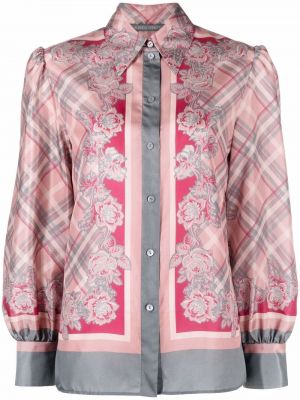 Camisa con estampado Alberta Ferretti rosa