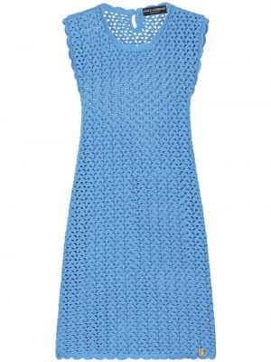 Šaty bez rukávov Dolce & Gabbana modrá