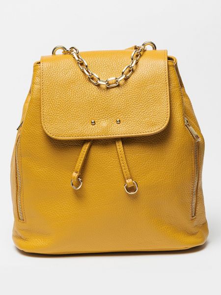 Кожаный рюкзак Antonia Moretti желтый