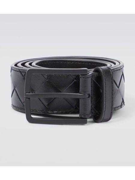 Cinturón de cuero Bottega Veneta negro