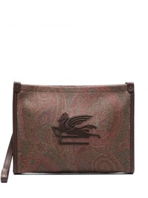 Žakárová listová kabelka s paisley vzorom Etro
