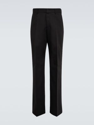 Βαμβακερό παντελόνι με ίσιο πόδι Valentino μαύρο