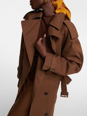 Abrigo de algodón Saint Laurent marrón