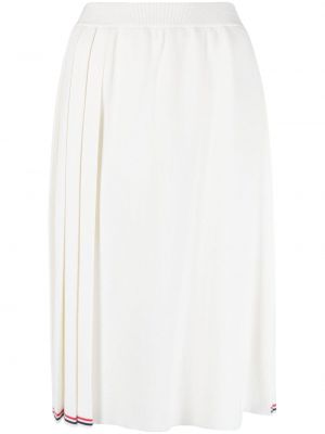 Plisované pruhované sukně Thom Browne bílé
