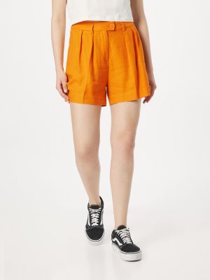 Πλισέ παντελόνι Sisley πορτοκαλί