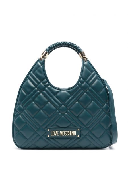 Quiltet taske Love Moschino grøn