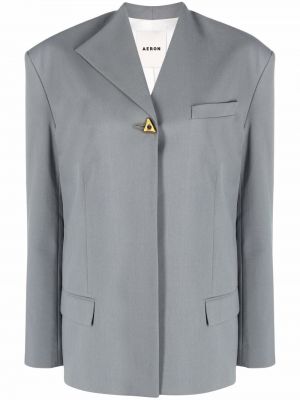 Asymmetrisk lang blazer Aeron blå