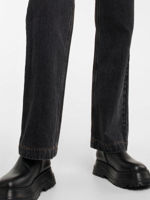 Bootcut džínsy s vysokým pásom A.p.c. sivá