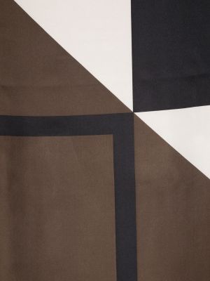 Echarpe à motif géométrique Saint Laurent marron