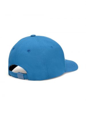 Haftowana czapka z daszkiem Bally niebieska