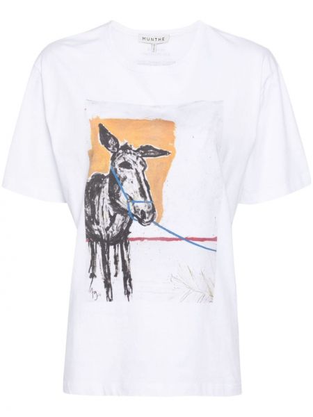 T-shirt aus baumwoll Munthe weiß