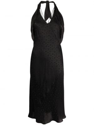 Midi šaty s potiskem Kiko Kostadinov černé