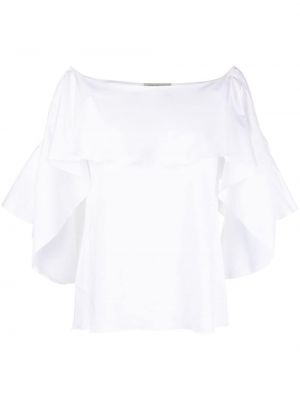 Блуза с волани Gemy Maalouf бяло
