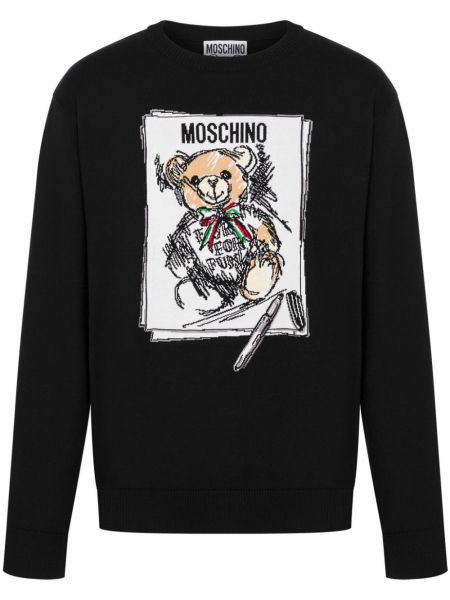 Trøje striktrøje Moschino sort