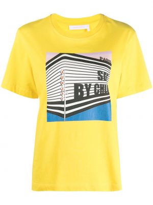 Camiseta con estampado See By Chloé amarillo