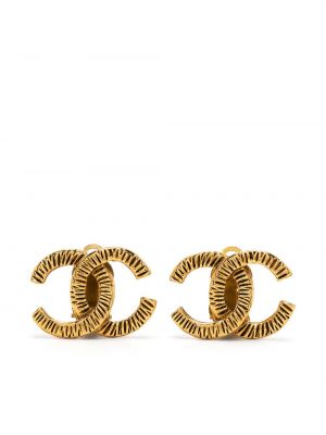 Złote kolczyki sztyfty Chanel Pre-owned