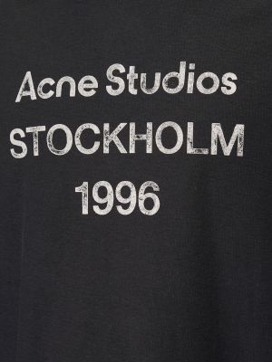 Kokvilnas t-krekls Acne Studios balts